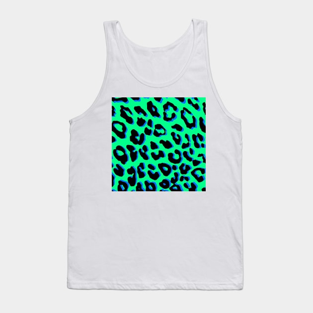 Leopard Print Green Tank Top by BlakCircleGirl